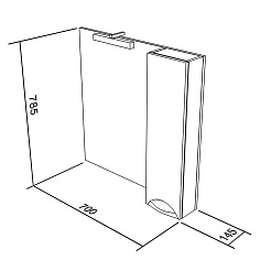 Bas Мебель для ванной Ария 70 Эрика – фотография-8